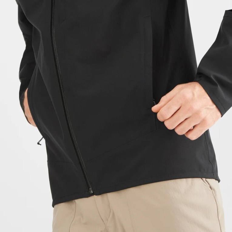 Chaquetas Shell Salomon Outrack Impermeables 2.5L Hombre Negros | MX KHDJ351